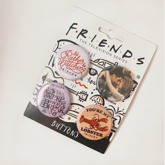 Friends TV Show Button Pin Set - Picture 3 of 8